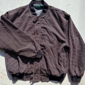 Men's Vintage Crocodile Brand Jacket Multicolor Striped L Bomber Zip Preppy City